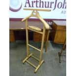 A beech gentleman's valet stand