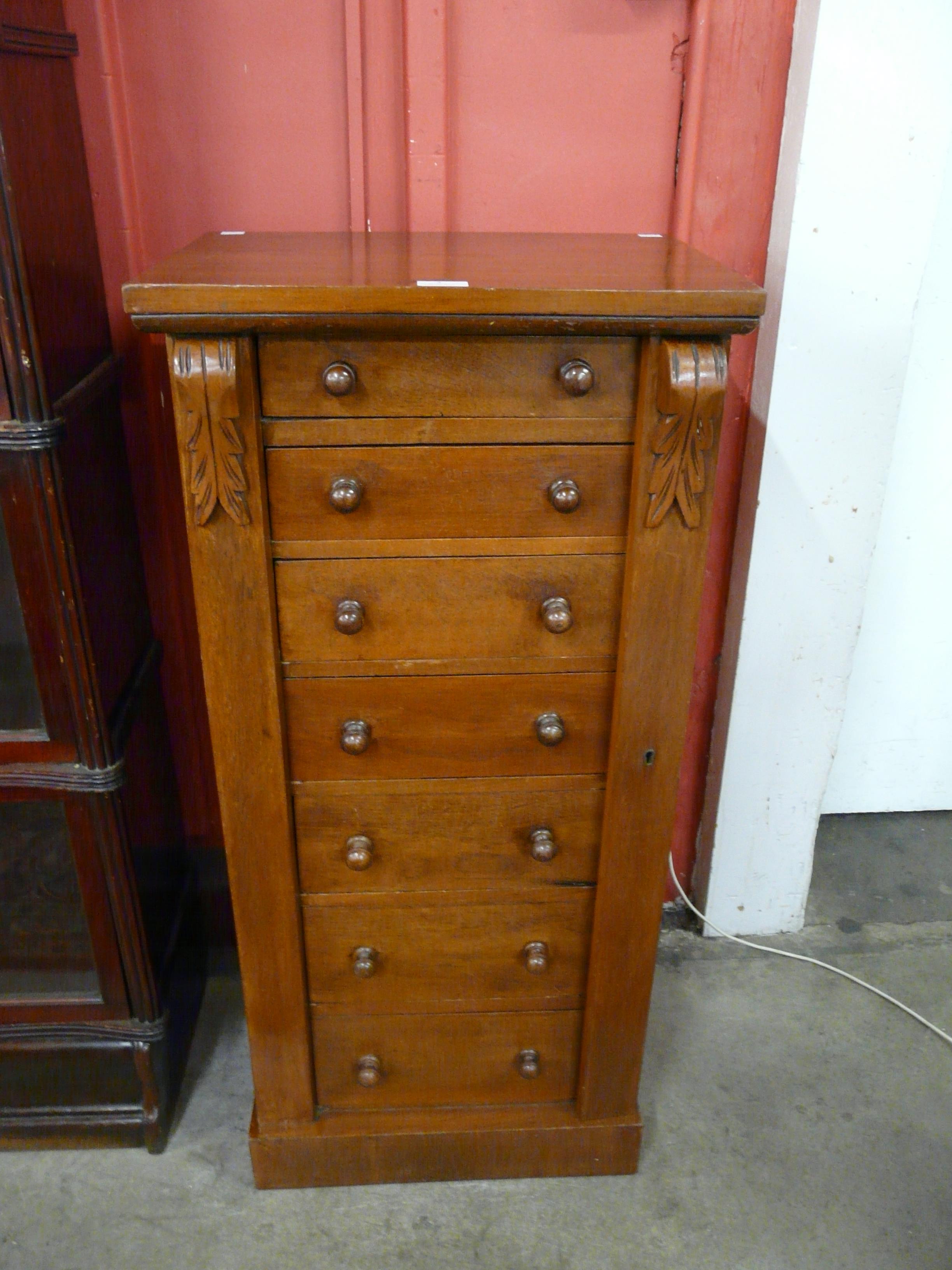 A Victorian mahogany Wellington chest
