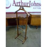 A beech gentleman's valet stand