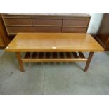 A teak coffee table