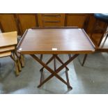 A Stones Patent Cavendish teak folding tray table