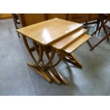A Nathan teak nest of tables