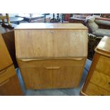 A Sutcliffe of Todmorden S-Form teak bureau