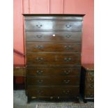 A George III mahogany chest on chest