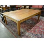 An early 20th Century oak library table