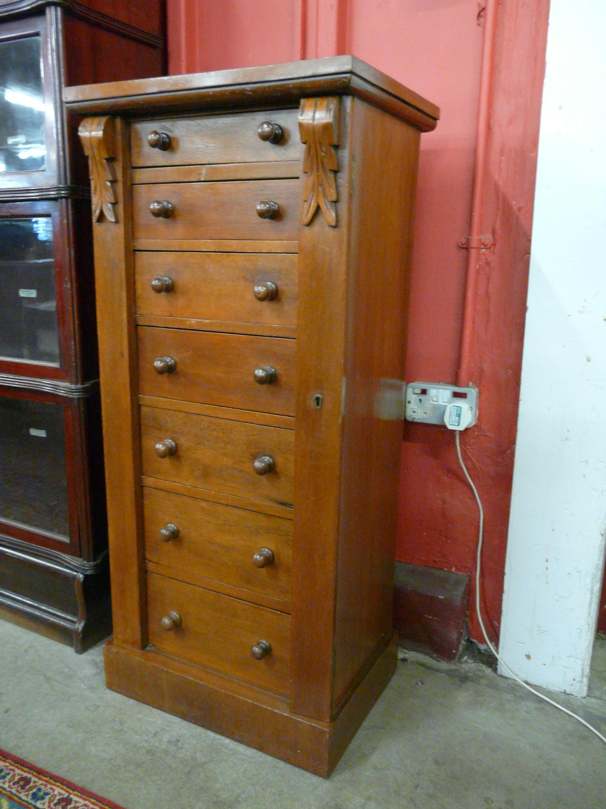A Victorian mahogany Wellington chest - Image 2 of 2