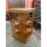 A large Edward VII mahogany revolving bookcase