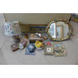 Assorted items including homewares, decorative items and framed pictures