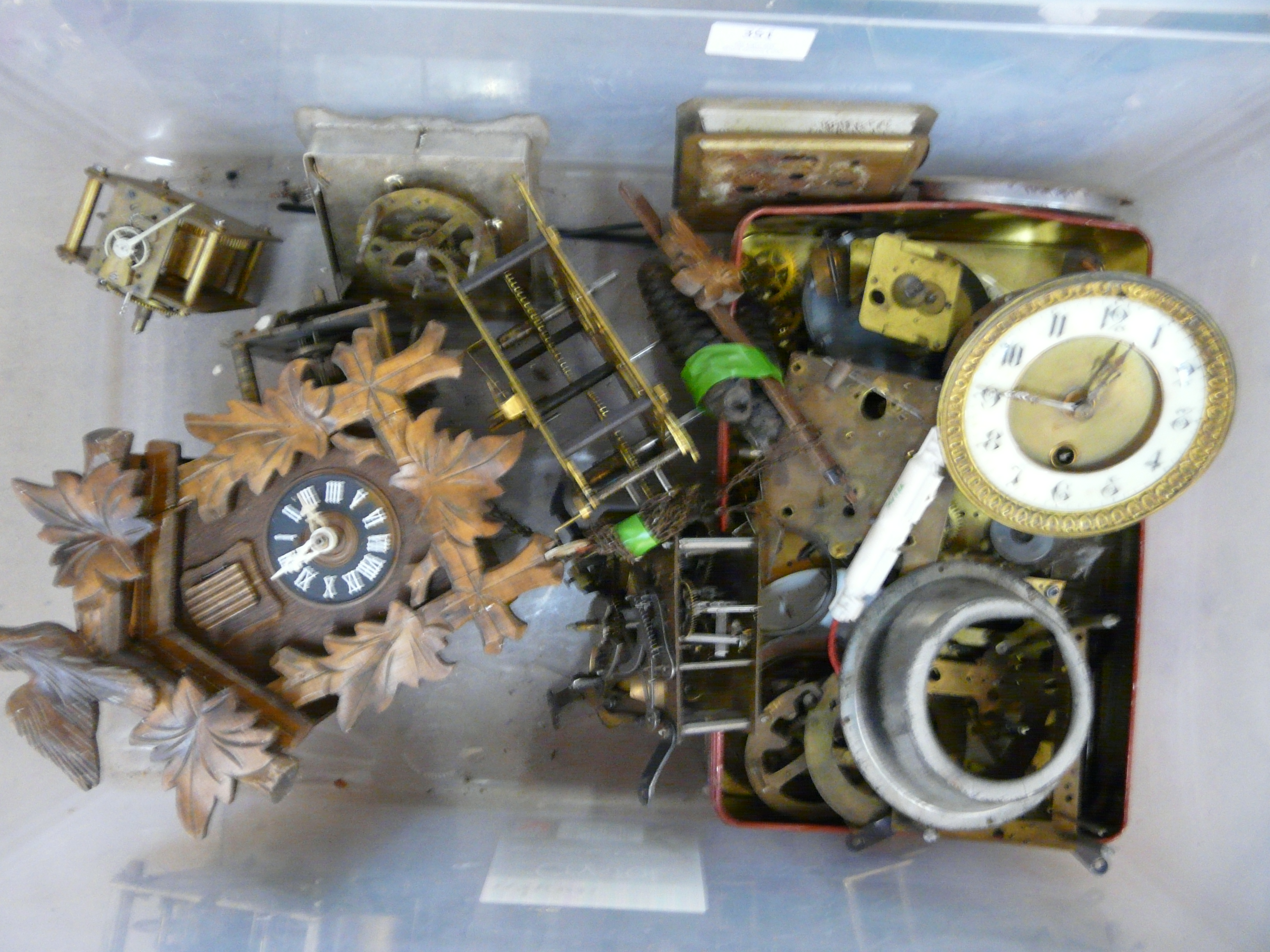 Assorted clock movements, parts, etc. - Image 2 of 2