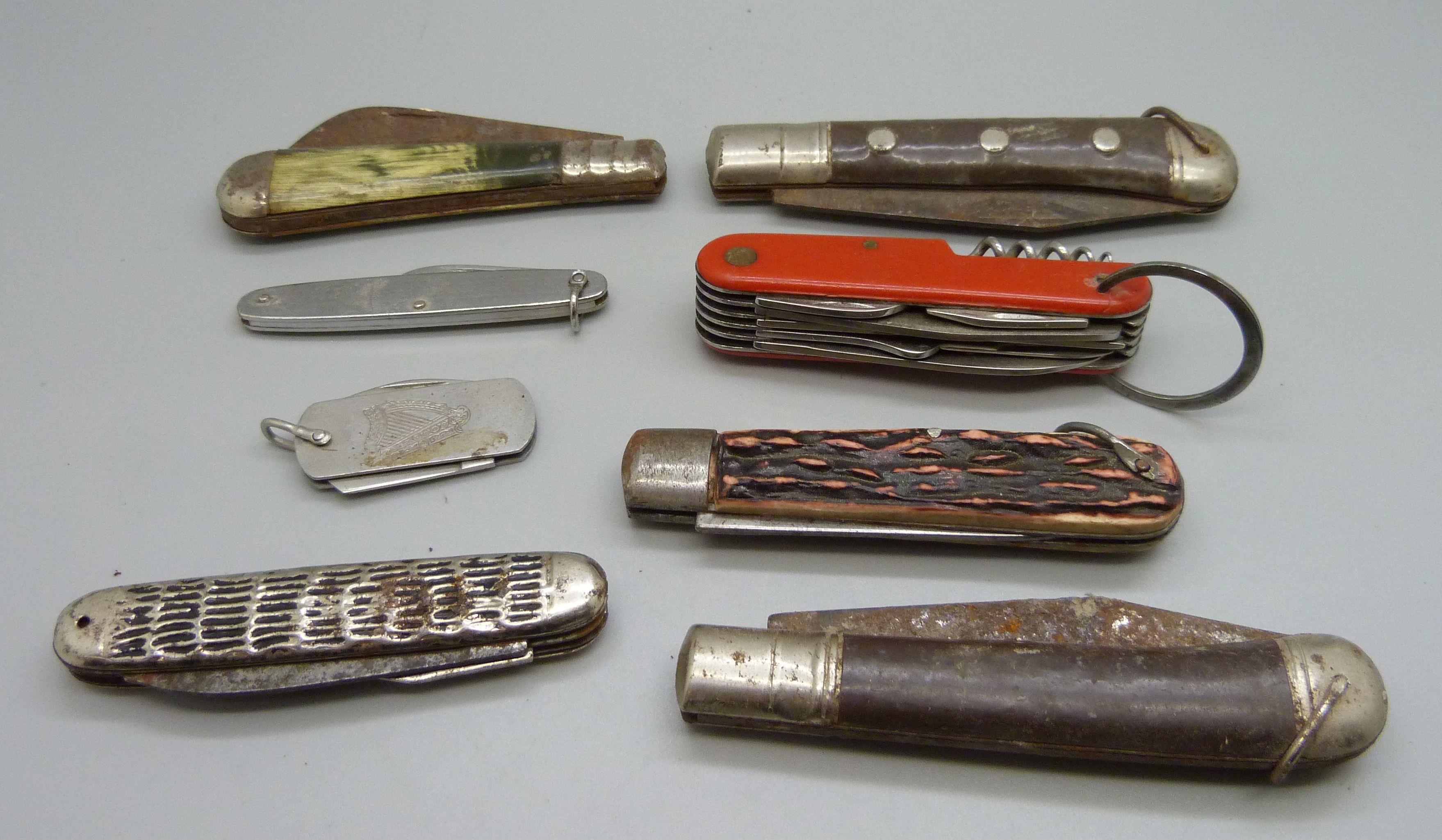 Eight pocket knives