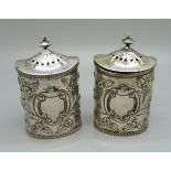 A pair of Victorian silver pepperettes, Sheffield 1895, 136g