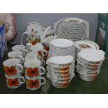 A collection of 1970's Meakin studio poppy dinnerware **PLEASE NOTE THIS LOT IS NOT ELIGIBLE FOR