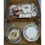 Two boxes of mixed china including Limoges, Royal Crown Derby, etc. **PLEASE NOTE THIS LOT IS NOT