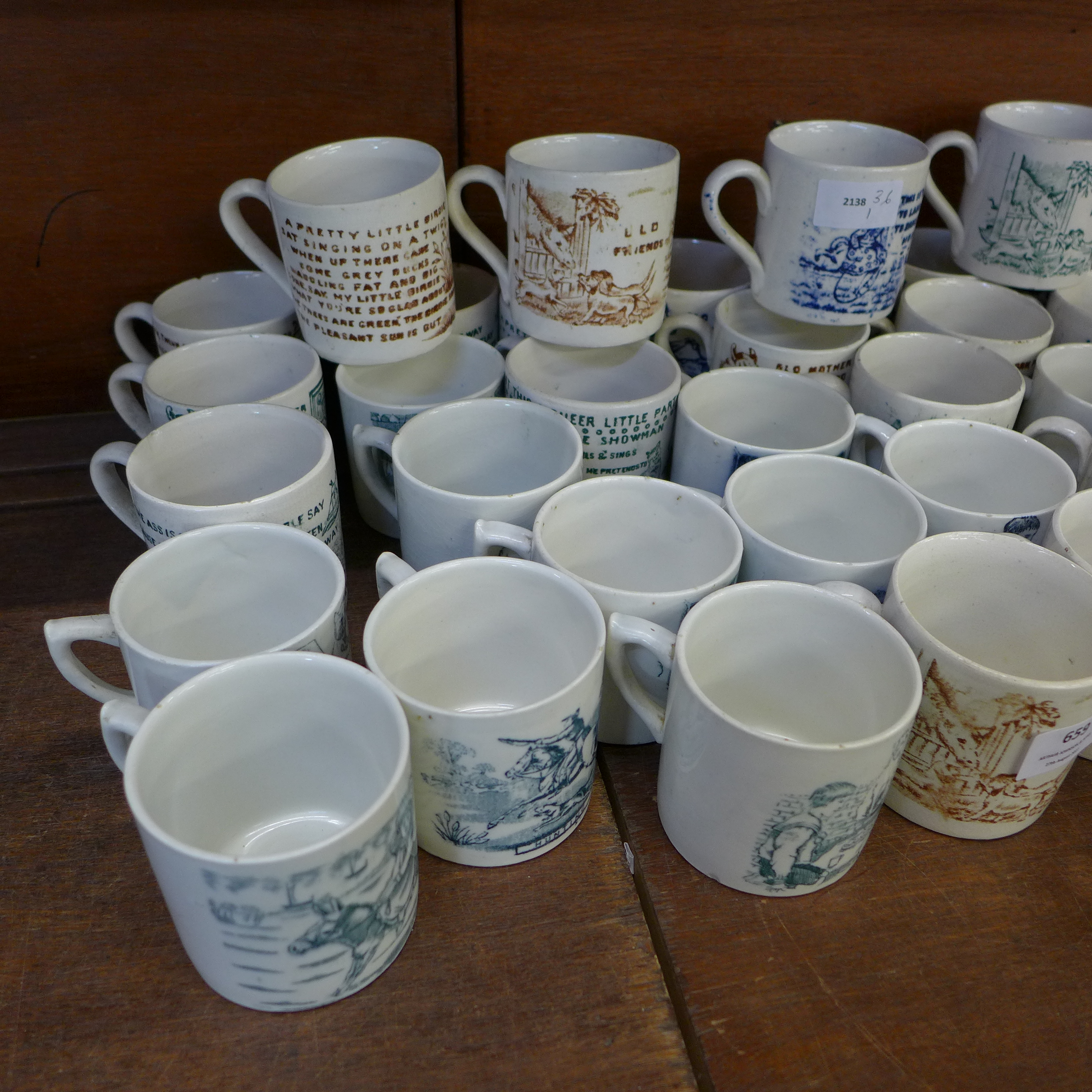 Thirty-six early 20th Century children's nursery and nursery rhyme mugs - Image 2 of 3