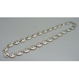 A Scandinavian 835 silver necklace, 43cm