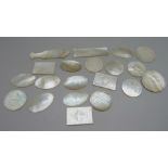 Chinese mother of pearl gaming tokens