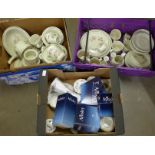 A box of assorted Aynsley china and two boxes of Royal Doulton Bredon Hill teaware **PLEASE NOTE