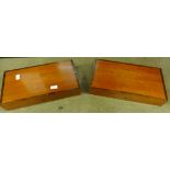 Two wooden gun boxes