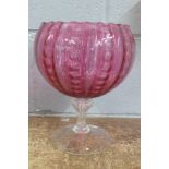 A cranberry glass large brandy, 25cm **PLEASE NOTE THIS LOT IS NOT ELIGIBLE FOR POSTING AND