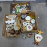 Three boxes of mixed china, glass and other decorative items **PLEASE NOTE THIS LOT IS NOT