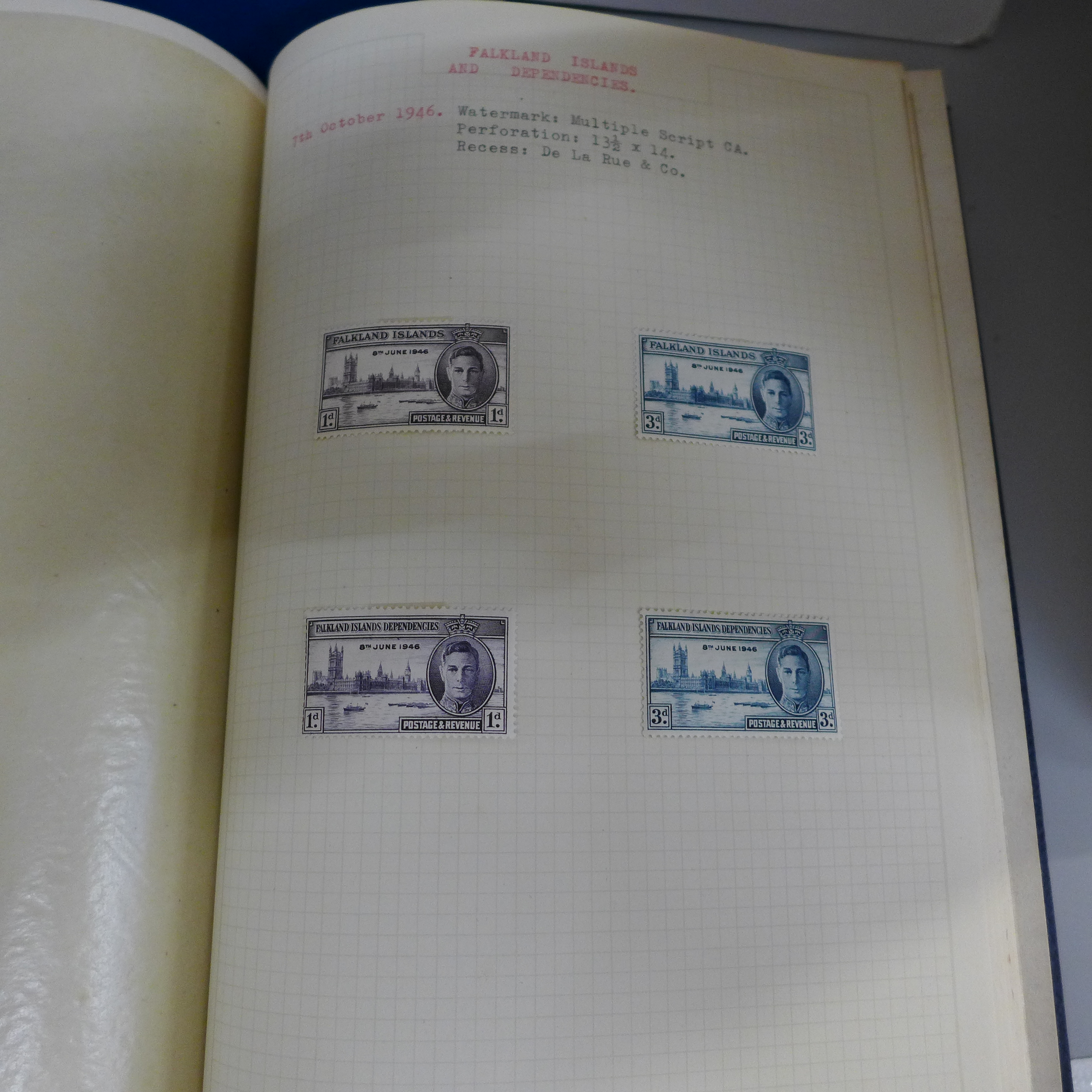 Stamps:- British Commonwealth in albums and on pages including a virtually complete run of mint 1946 - Image 2 of 3