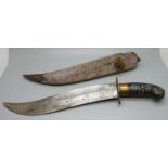 A dagger with scabbard, 39.5cm