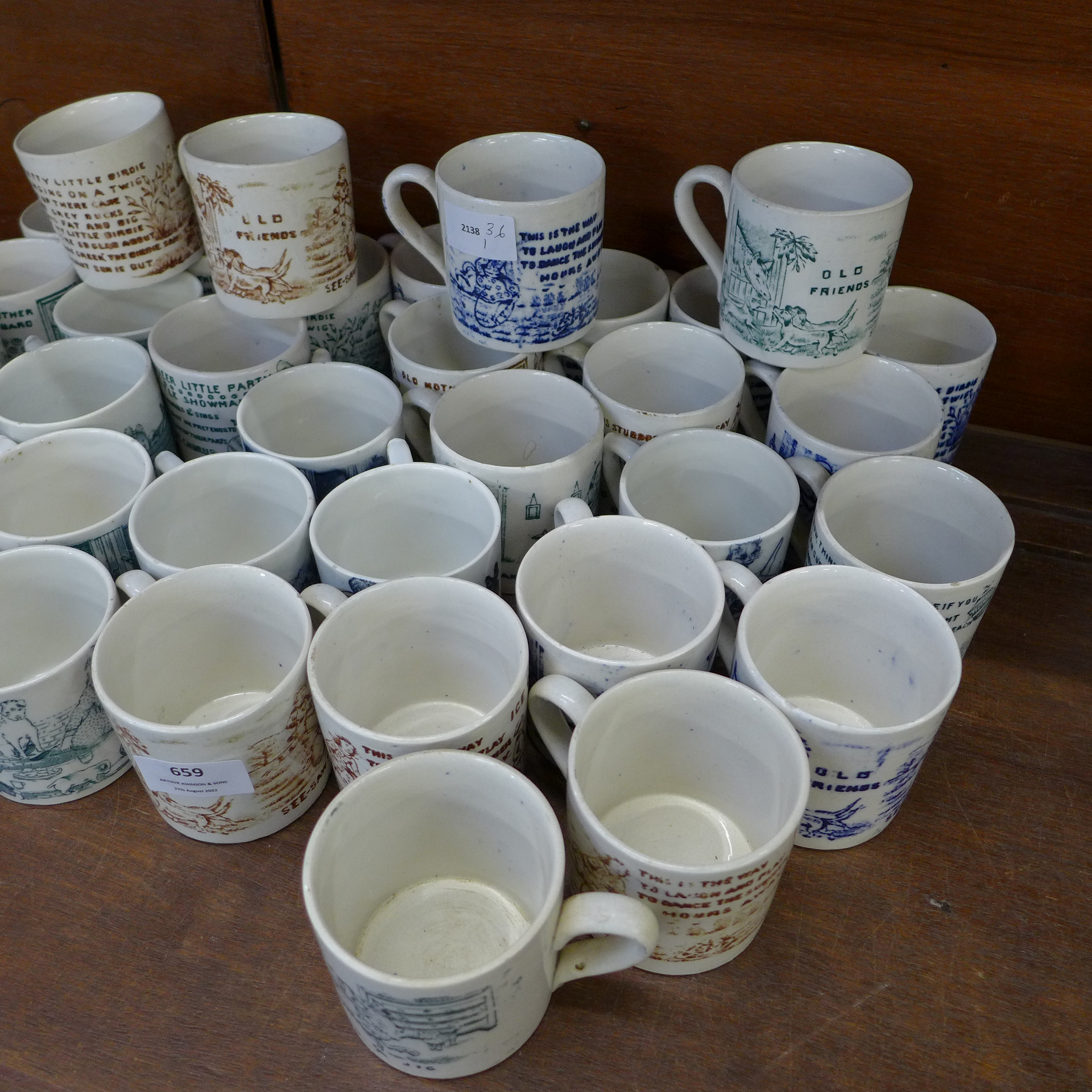 Thirty-six early 20th Century children's nursery and nursery rhyme mugs - Image 3 of 3