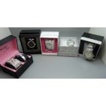 Five wristwatches, boxed