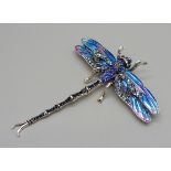 A large articulated dragonfly brooch