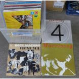 A box of LP records, various rock/pop artists including Morrissey, Spandau Ballet, Duran Duran, etc.