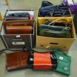 Two boxes of vintage handbags including Jasper Conran **PLEASE NOTE THIS LOT IS NOT ELIGIBLE FOR