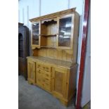 A Victorian style pine dresser