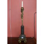 A 19th Century Italian marble and ormolu mounted candlestand