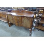 A Chippendale Revival carved mahogany sideboard