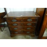 A George III mahogany bachelor's chest of drawers