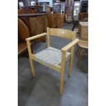 A Scandinavian beech desk chair