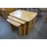 An Ercol Blonde ash nest of tables