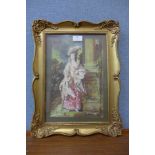 A. Richardson, portrait of an Elizabethen noble lady, watercolour, framed