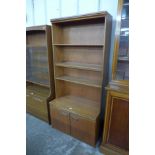 A teak bookcase