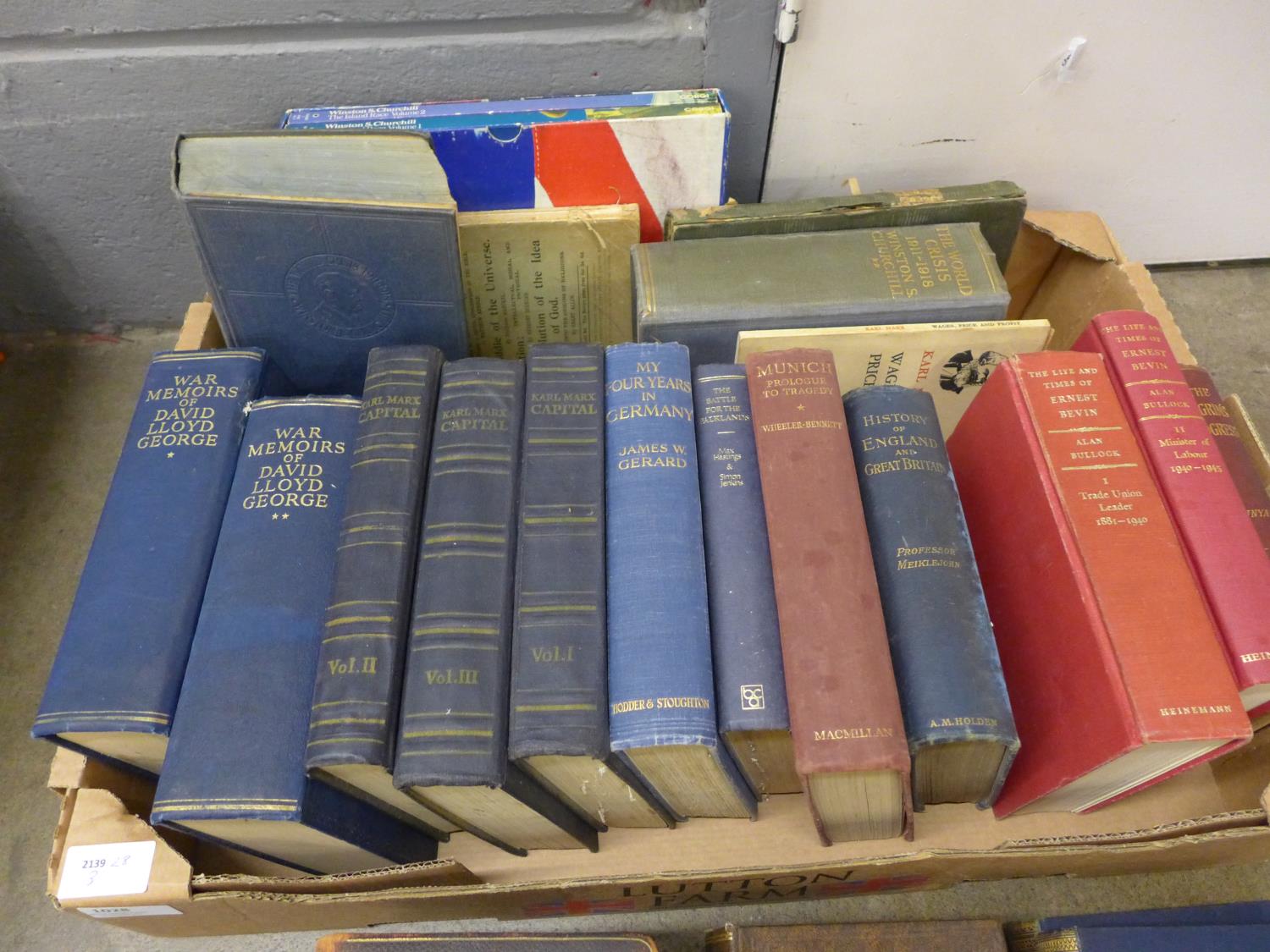 A collection of books including David Lloyd George, Winston Churchill, Ernest Bevin, Karl Marx, - Image 2 of 2