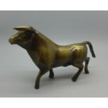 A bronze bull, 15cm