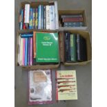 Four boxes of books on guns and shooting **PLEASE NOTE THIS LOT IS NOT ELIGIBLE FOR POSTING AND