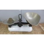 A set of Avery weighing scales and weights