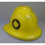 A fireman's helmet