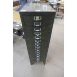 A Bisley steel filing cabinet