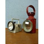 Two British Rail lamps