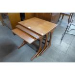 A teak nest of tables