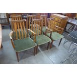 A set of six G-Plan Fresco teak dining chairs