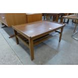 A teak coffee table