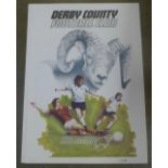 An Activity Promotions Ltd. football poster, printed in the 1970's, Derby County